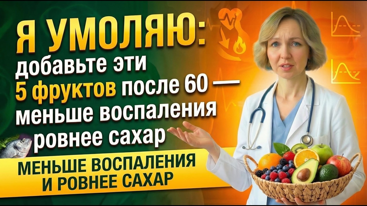 ПОСЛЕ 60: ЕШЬТЕ ЭТИ 5 ФРУКТОВ КАЖДЫЙ ДЕНЬ — мозг, сосуды и иммунитет