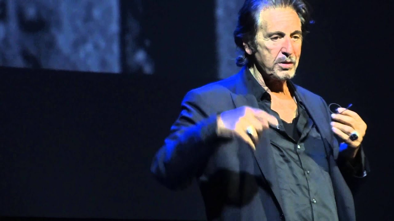 Al Pacino reads an Oscar Wilde poem on stage at Massey Hall - Toronto - 9-1-13