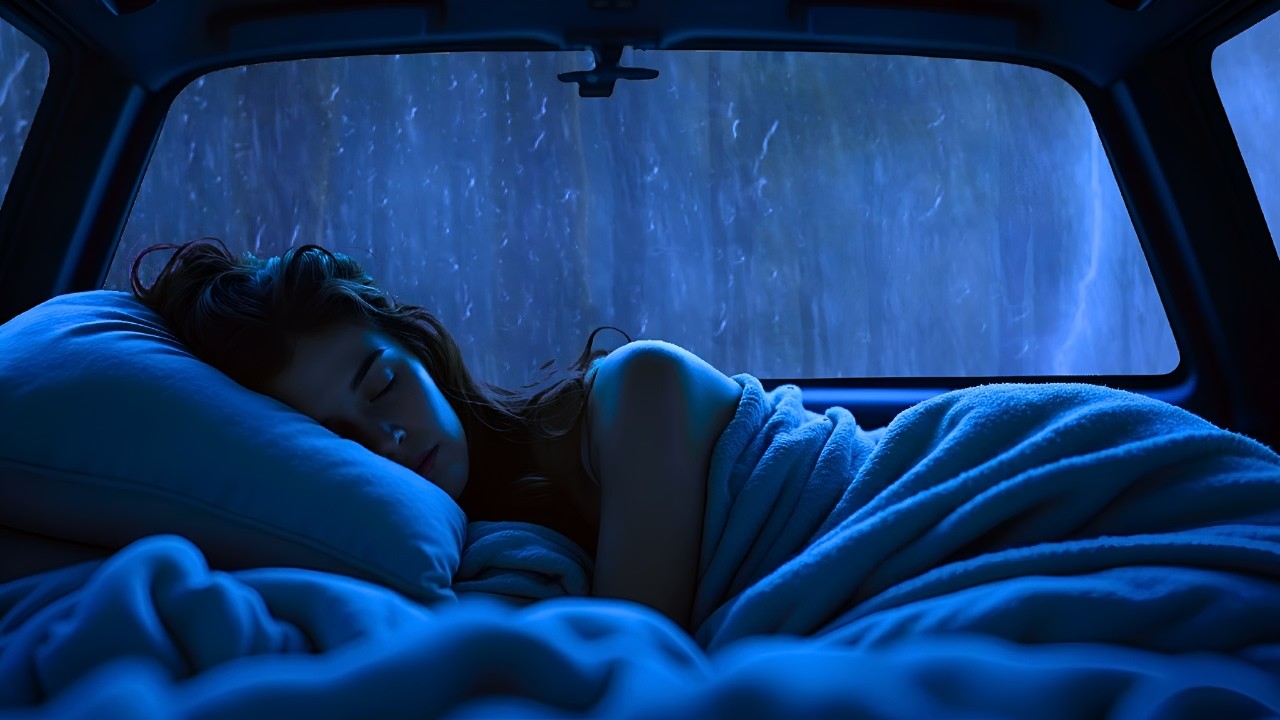 Locked in the Storm – Cozy Car Trunk Rain for Deep Sleep & Anxiety Relief 🌧️ Rain Sounds for Sleep