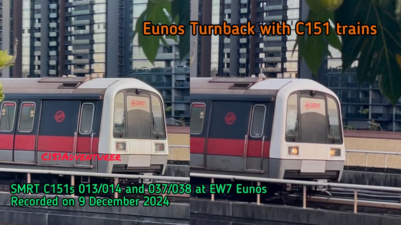 [RETIRED | Eunos Turnback] SMRT C151s 013/014 & 035/036 at EW7 Eunos
