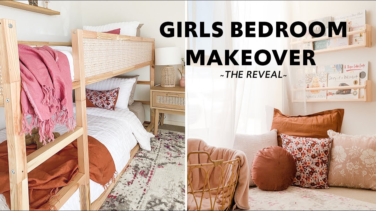 DIY Boho Rattan GIRLS BEDROOM MAKEOVER | 5 Year Old Kids Oasis | FAMILY VLOG