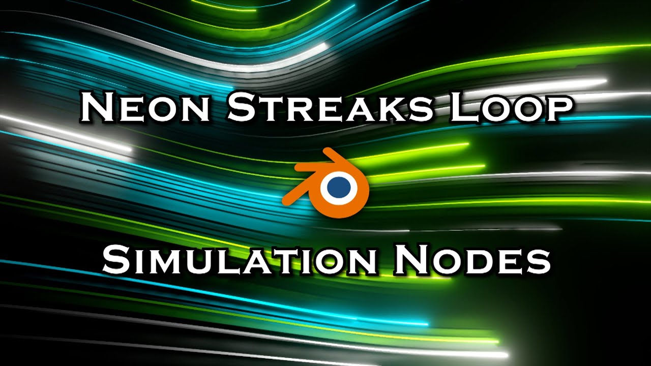 Abstract Neon Curve Trails Loop - Blender Tutorial