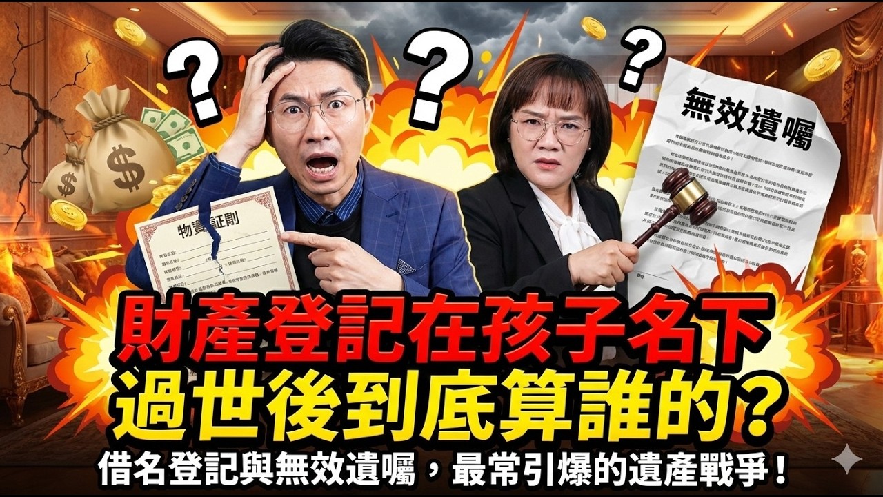 財產登記在孩子名下 過世後到底算誰的？寫遺囑千萬別自作聰明！ feat.謝智潔律師【律由經】網路版 － EP224