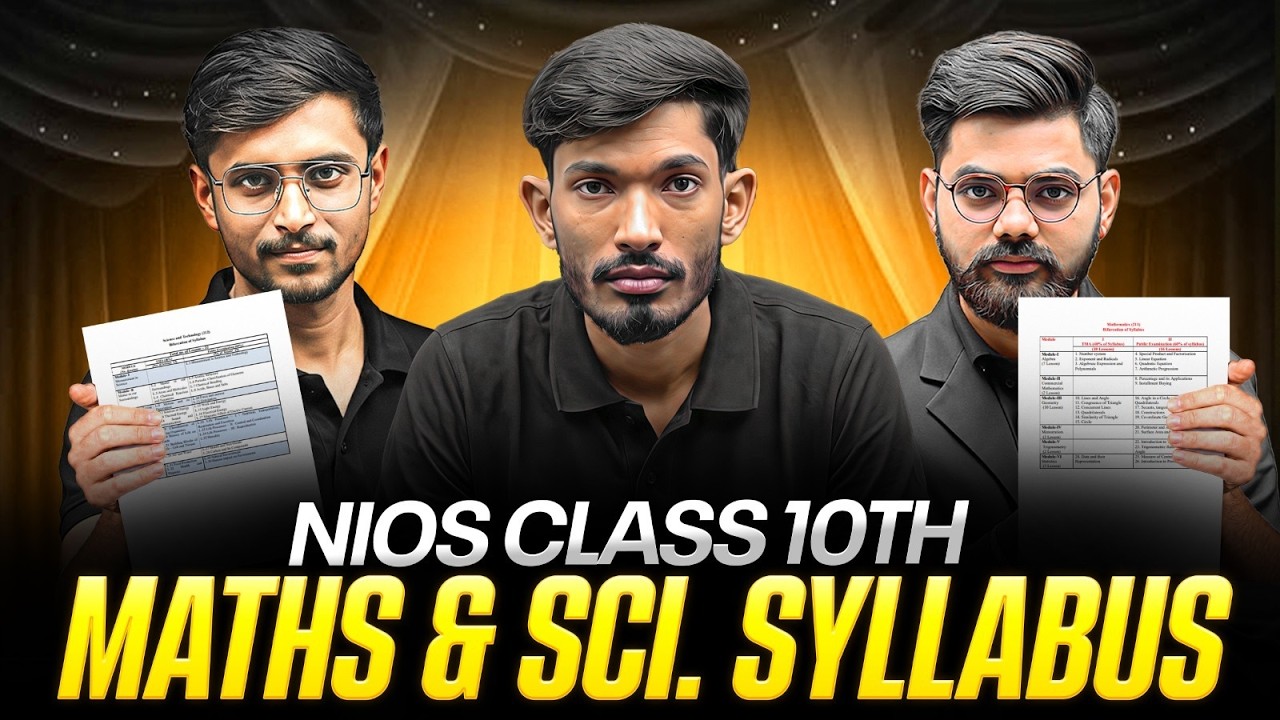 NIOS Class 10th Maths & Science Syllabus 2026 😱 Important Topics
