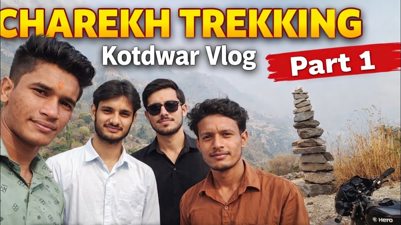 CHAREKH TREKKING Kotdwar | Bike Ride to Pine Hills 🌲 | Hidden Place Near Kotdwar | Masti Vlog Part 1