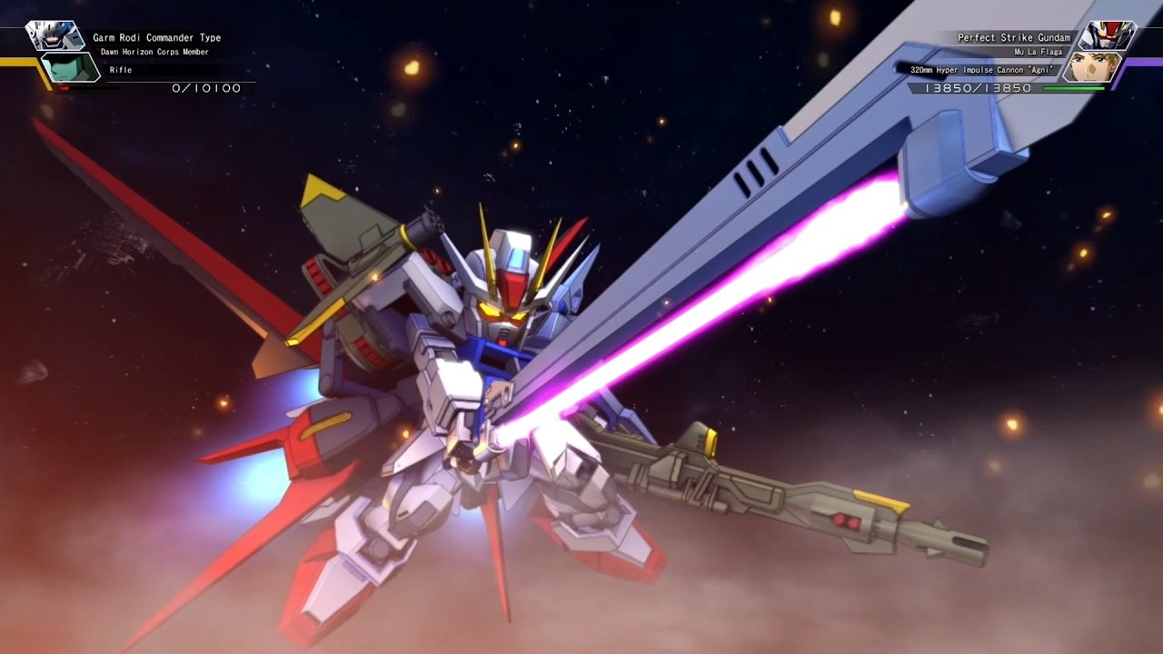SD Gundam G Gen Cross Rays - GAT-X105+AQM/E-YM1 Perfect Strike Gundam (Mu La Flaga) (Gundam SEED)