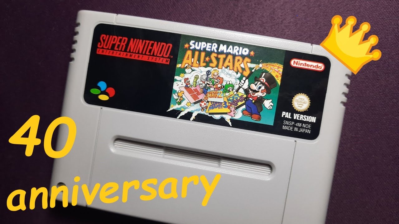 Super Mario All Stars | 40 th anniversary celebration | Snes Pal | Sony Trinitron (23 from 151/1993)