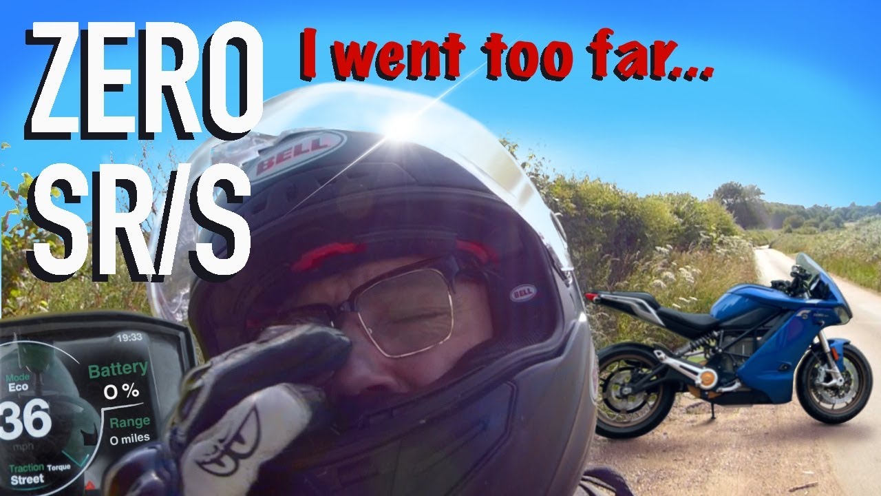 Zero SR/S electric motorcycle real world battery range test