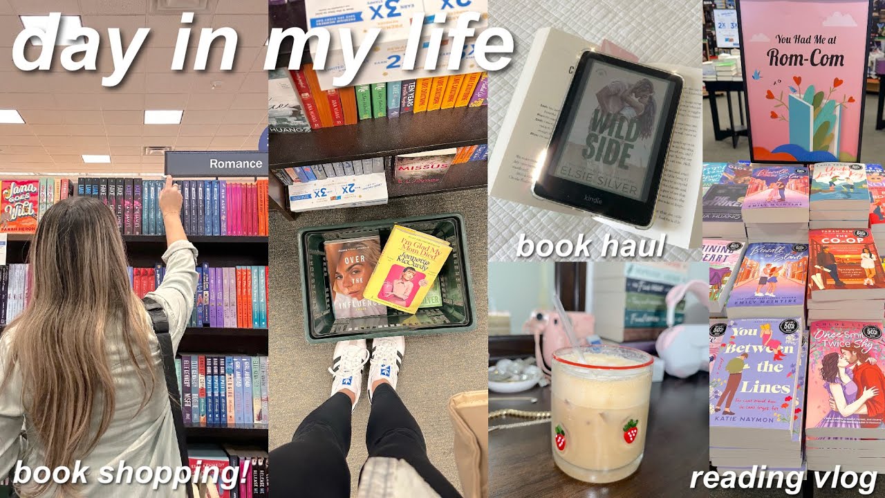 Bookstore Vlog📚🌷spend the day book shopping at Barnes&Noble,shopping, reading vlog, day in my. life✨
