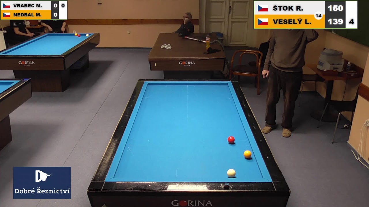 Czech league | Balkline 52/2 | D3 | 12th round | Radek Štok v Lukáš Veselý