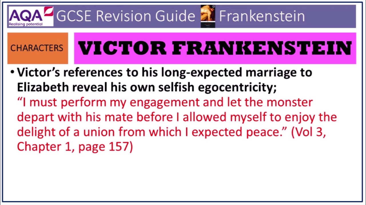 Achieving a Grade 9 for GCSE English Literature: Frankenstein - Victor and the monster