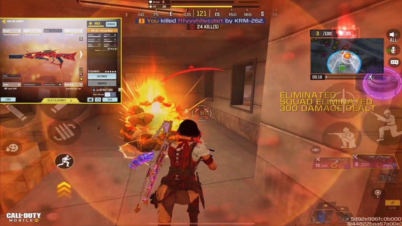 Finally KRM-262 got 1 shot 300+ damage in BR 🤯 | Best KRM-262 GUNSMITH in CODM BR | Solo vs Squads
