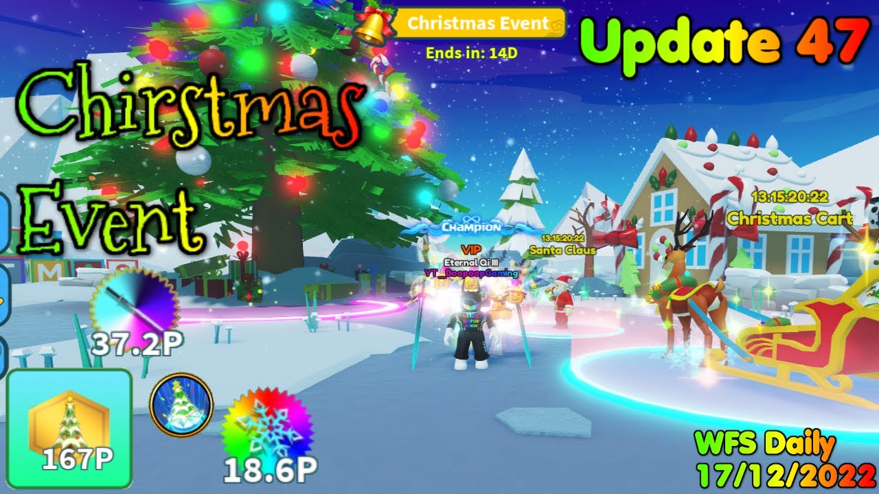 🎅🎄Update 47-Christmas Event Is Coming👀Daily Update In Weapon Fighting Simulator Roblox