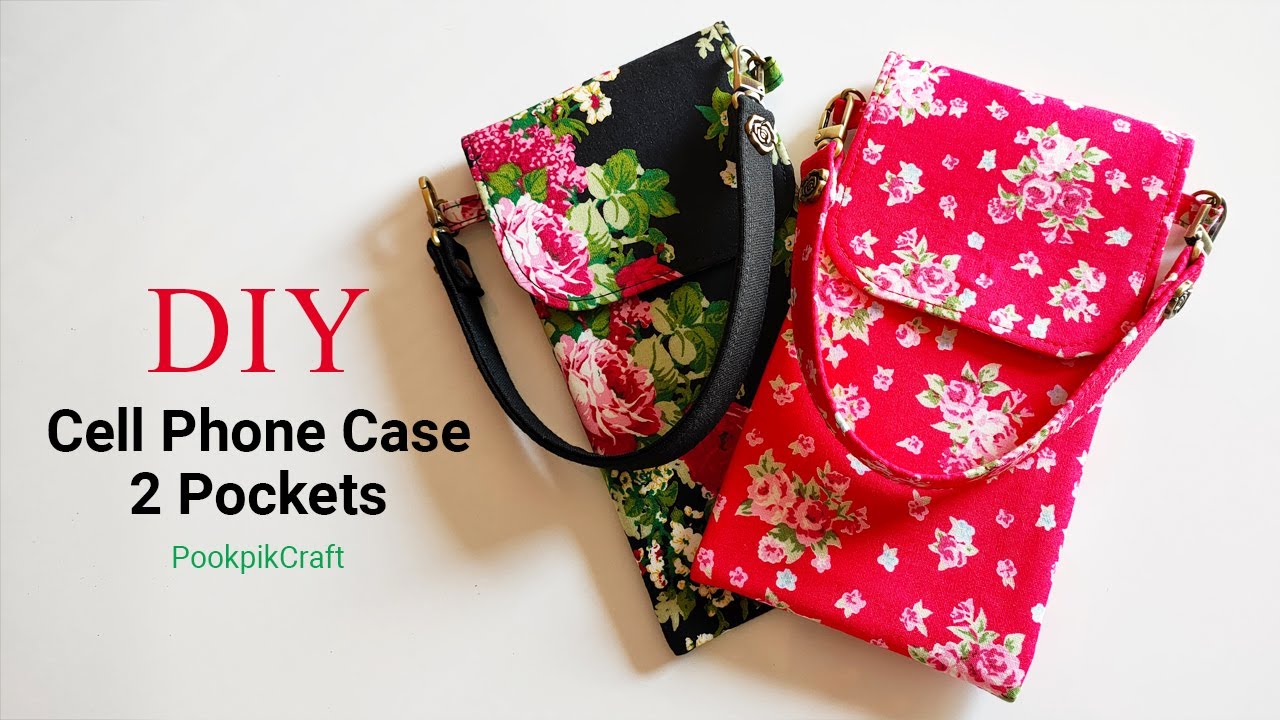 DIY Cell Phone Purse 2 Pockets | Very Easy Cell Phone Case | กระเป๋าใส่มือถือ 2 ช่องแบบง่ายๆ