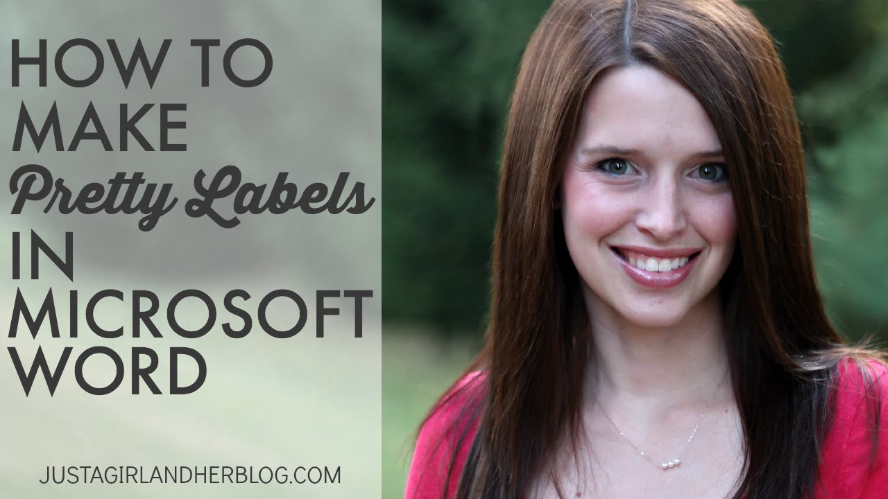 How to Make Pretty Labels in Microsoft Word
