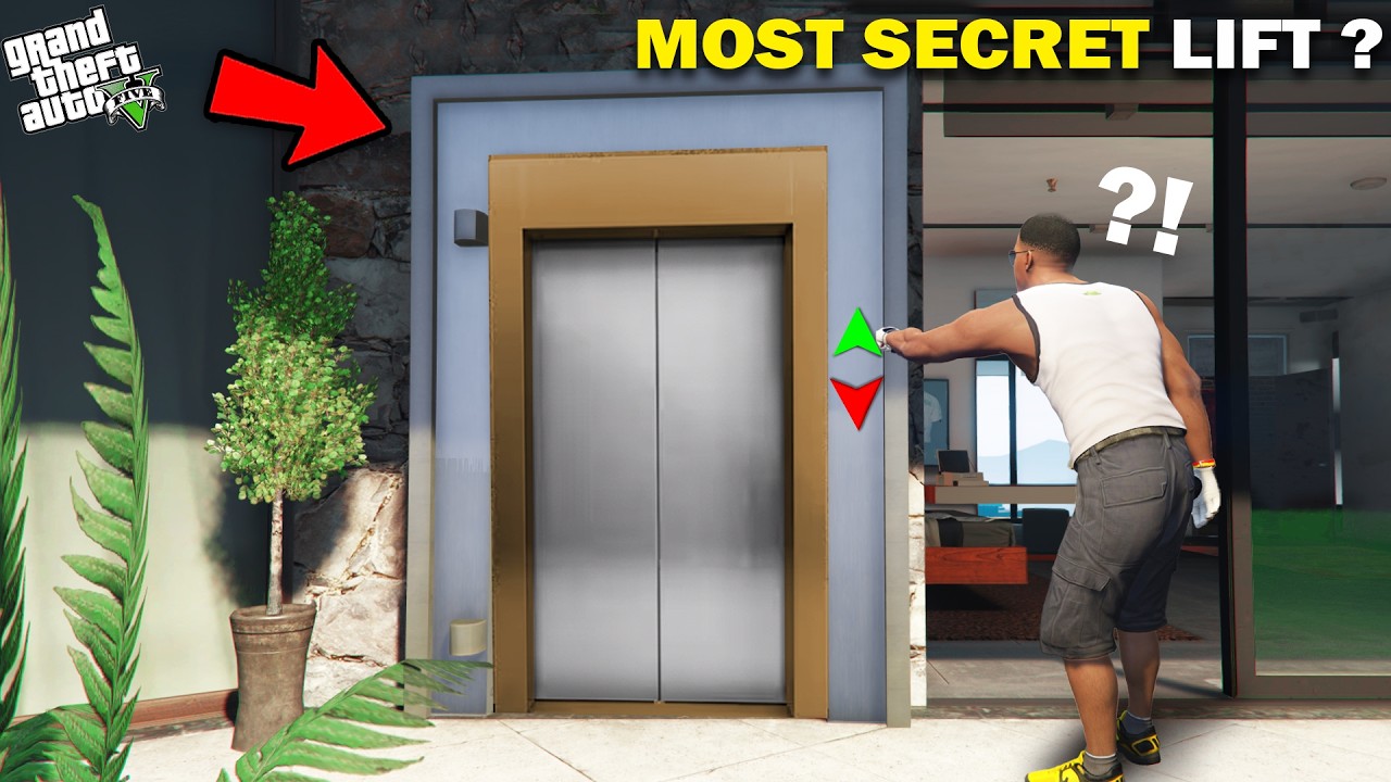 GTA 5 : I Opened A Secret Elevator Outside Franklin's House in GTA 5.. (GTA 5 Mods)