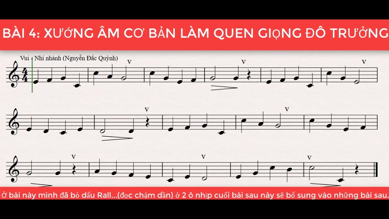 Xướng âm cơ bản bài 4