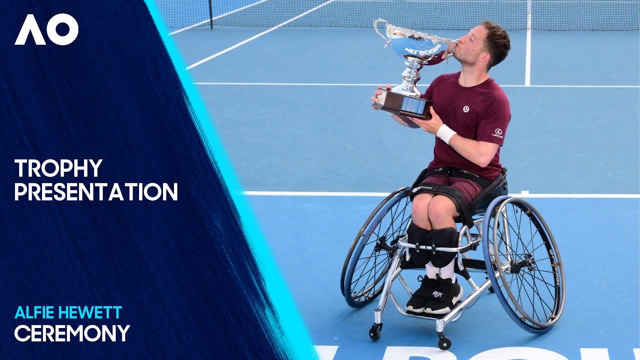 Men's Wheelchair Trophy Ceremony | Alfie Hewett | Australian Open 2025