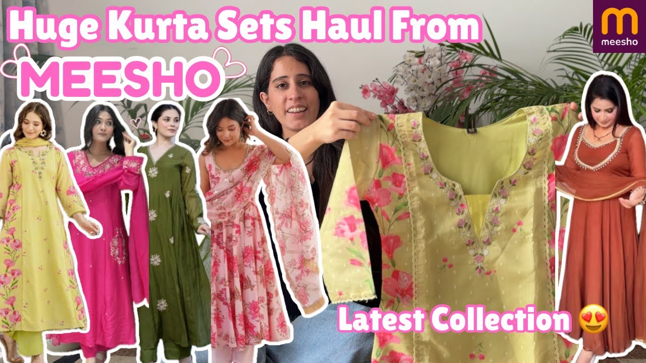  Meesho Haul | *HUGE* Meesho Anarkali / A- Line  Kurta Sets Haul 😍 | Pretty & Stylish | #meesho 