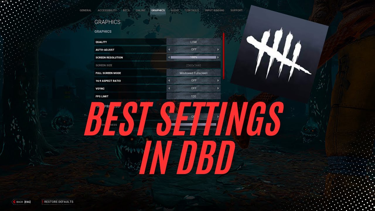The BEST Dead By Daylight Settings