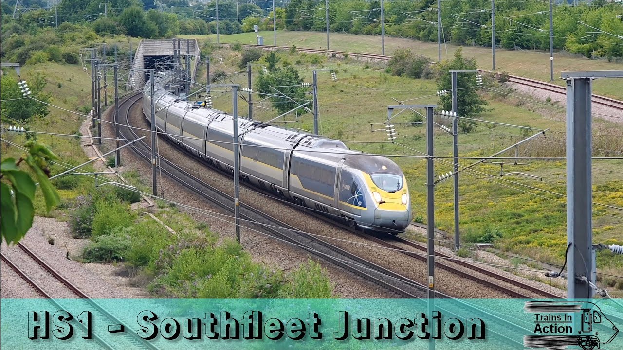 Trains In Action At HS1 Southfleet Junction: Southeastern, Eurostar (03.08.2025)