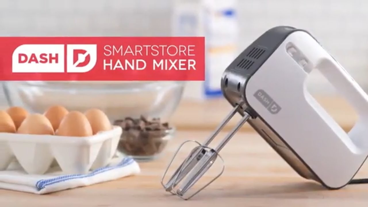 Dash Smart Store Compact Hand Mixer Electric for Whipping, Mixing Dough & more