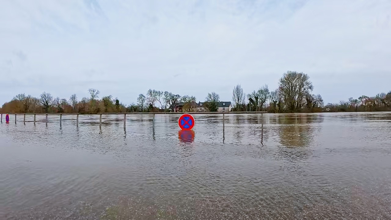 Quand la Loire monte à Chalonnes sur Loire