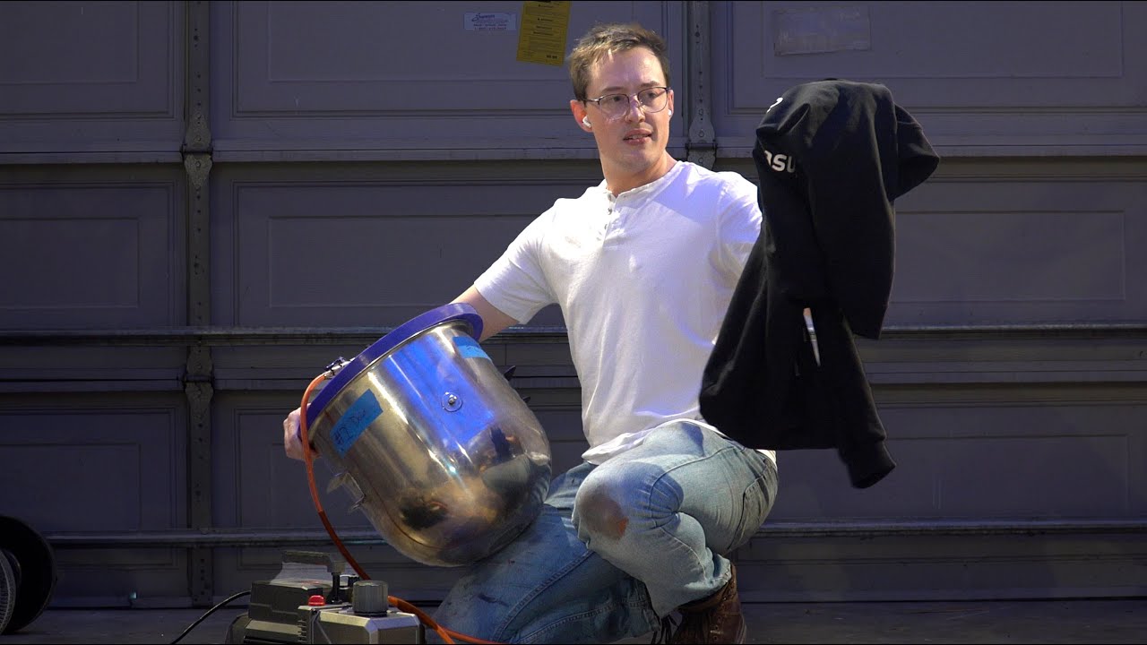 Put your clothes in a vacuum chamber to clean them I guess?