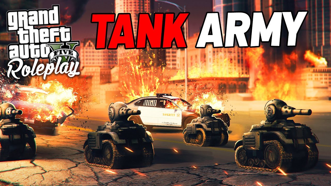 TROLLING THE COPS WITH AN RC TANK ARMY - GTA RP