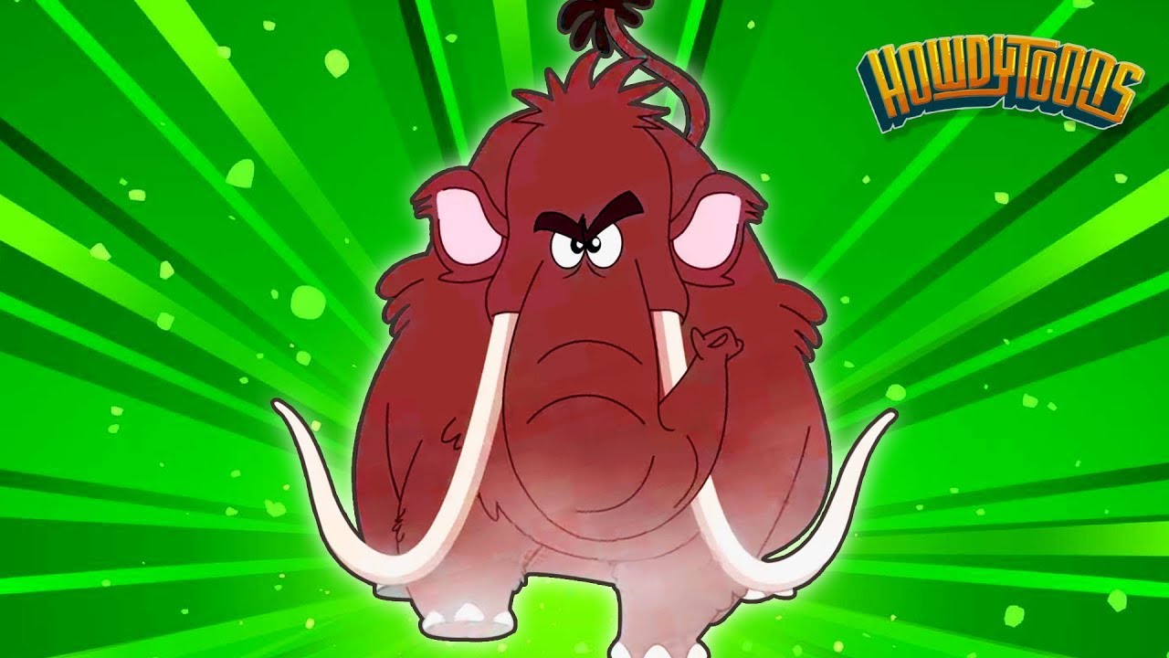 Cinco Mamuts Lanudos - en español e ingles - Prehistoria de Howdytoons