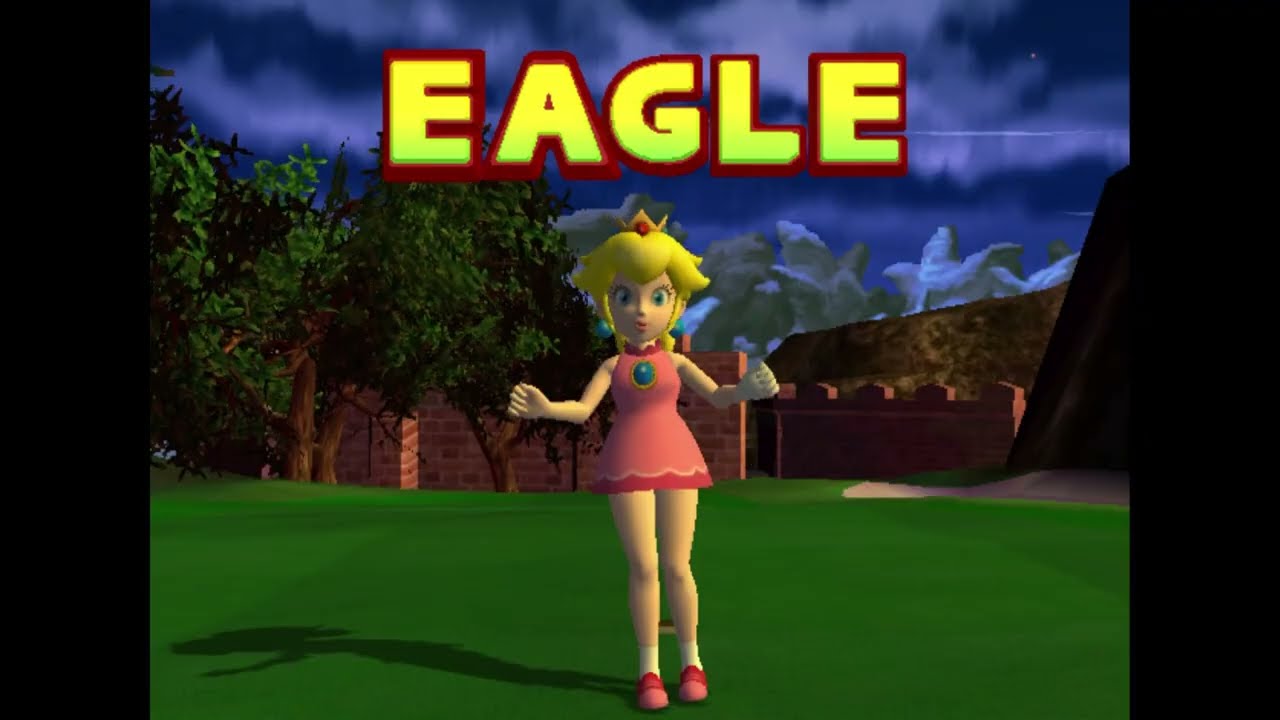 Mario Golf Toadstool Tour: Bowser Badlands Stroke Play (-14/58) Star Peach