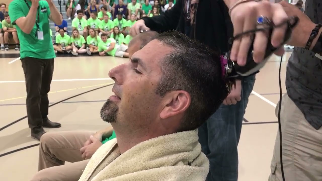 Clipper Guards came off - charity head shave at school