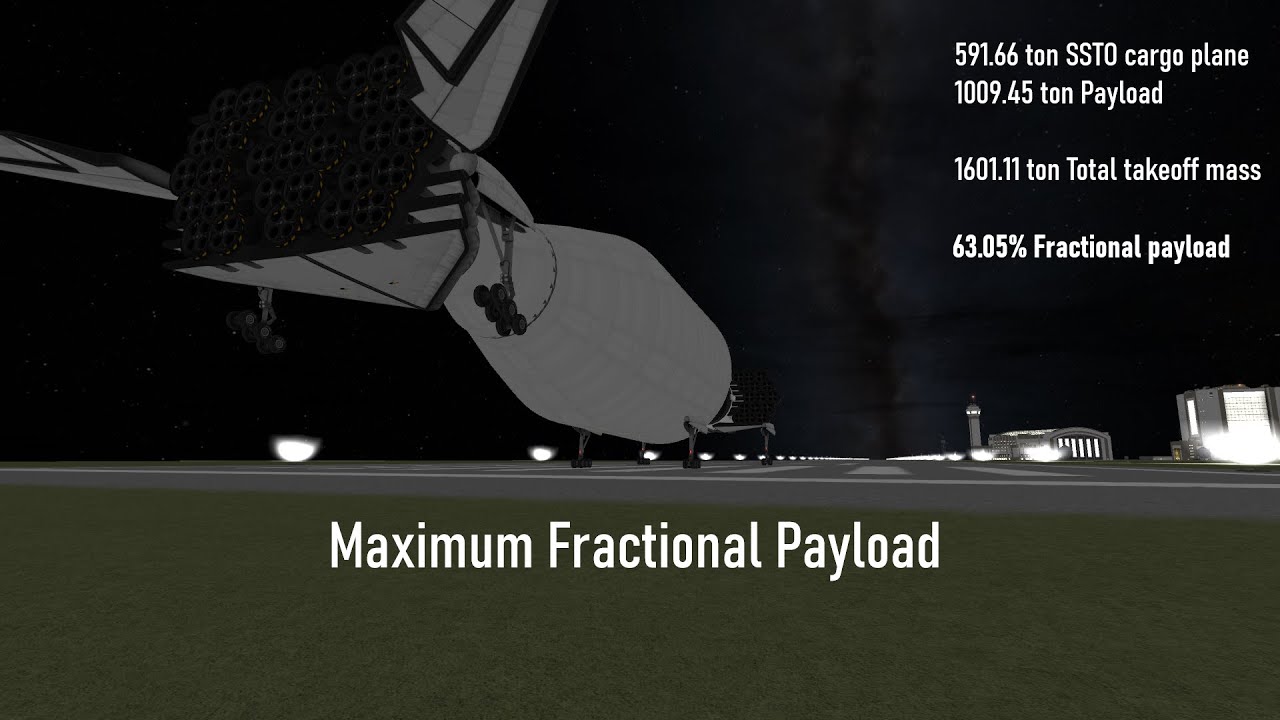 KSP - Delivering 1000 tons of payload to orbit with a 600 ton SSTO
