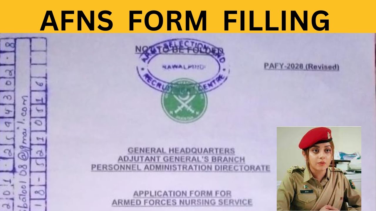AFNS ARMY FORM FILLING    #afns #nursing  #afns2024 #afns