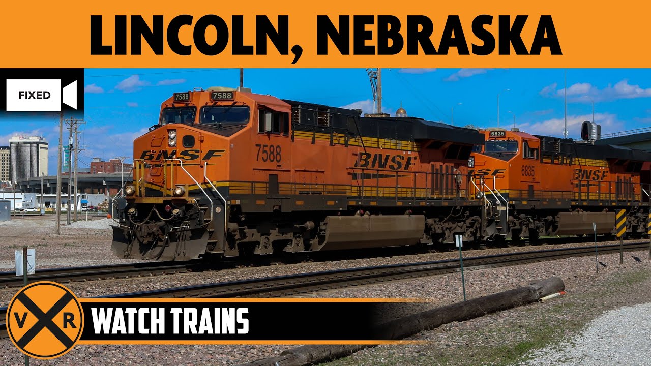 Lincoln, Nebraska, USA | LIVE Train Camera (Fixed View – East)