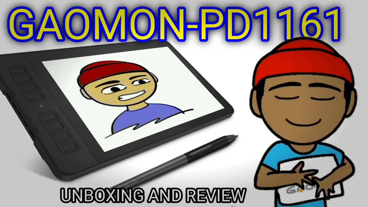(GAOMON PD1161) graphic pen display tablet unboxing and review