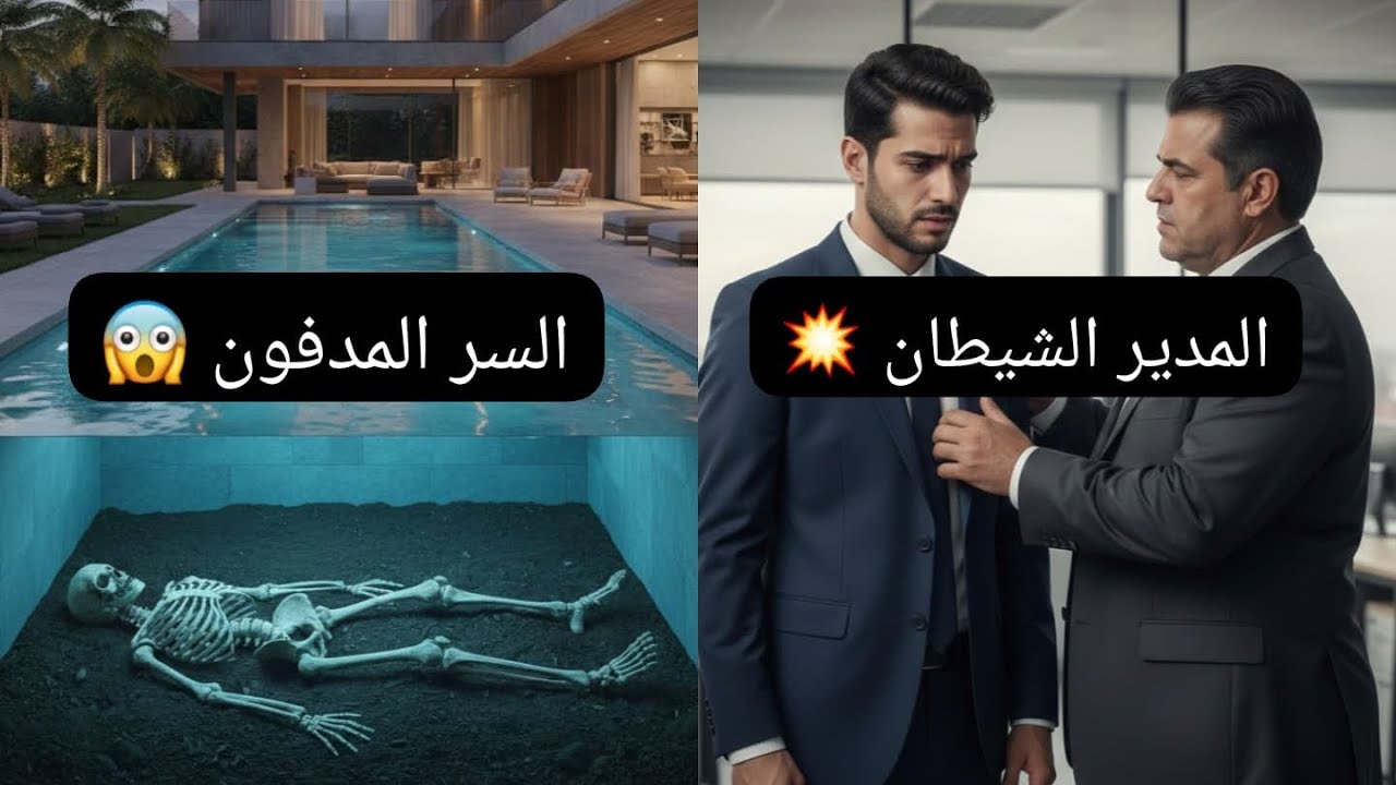 زوج قصص صادمة :السر المدفون تحت المسبح 😮المدير وعلاقتو بالموظف المختفي🕳️🔥