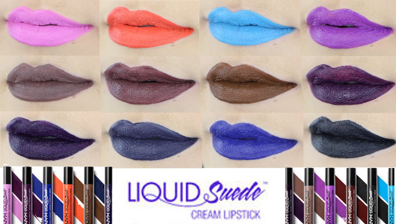 NYX COSMETICS LIQUID SUEDE LIVE SWATCHES / REVIEW - NEW SHADES