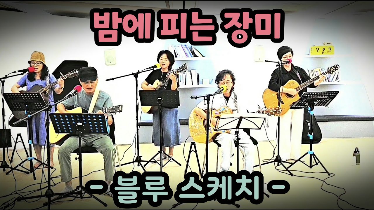 밤에 피는 장미 -블루 스케치-  (2번 연속 듣기) #밤에피는장미 #어우러기  #블루스케치 #한울림통기타동호회  