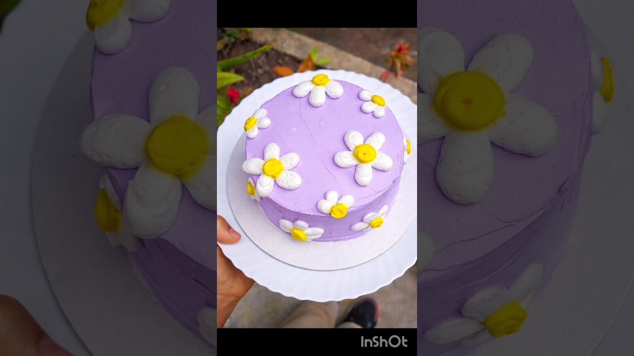 Pastle Purple Cute Cake Design💜 #shorts #ytshorts #viral #trending #fyp #cakedecorating #cute#recipe