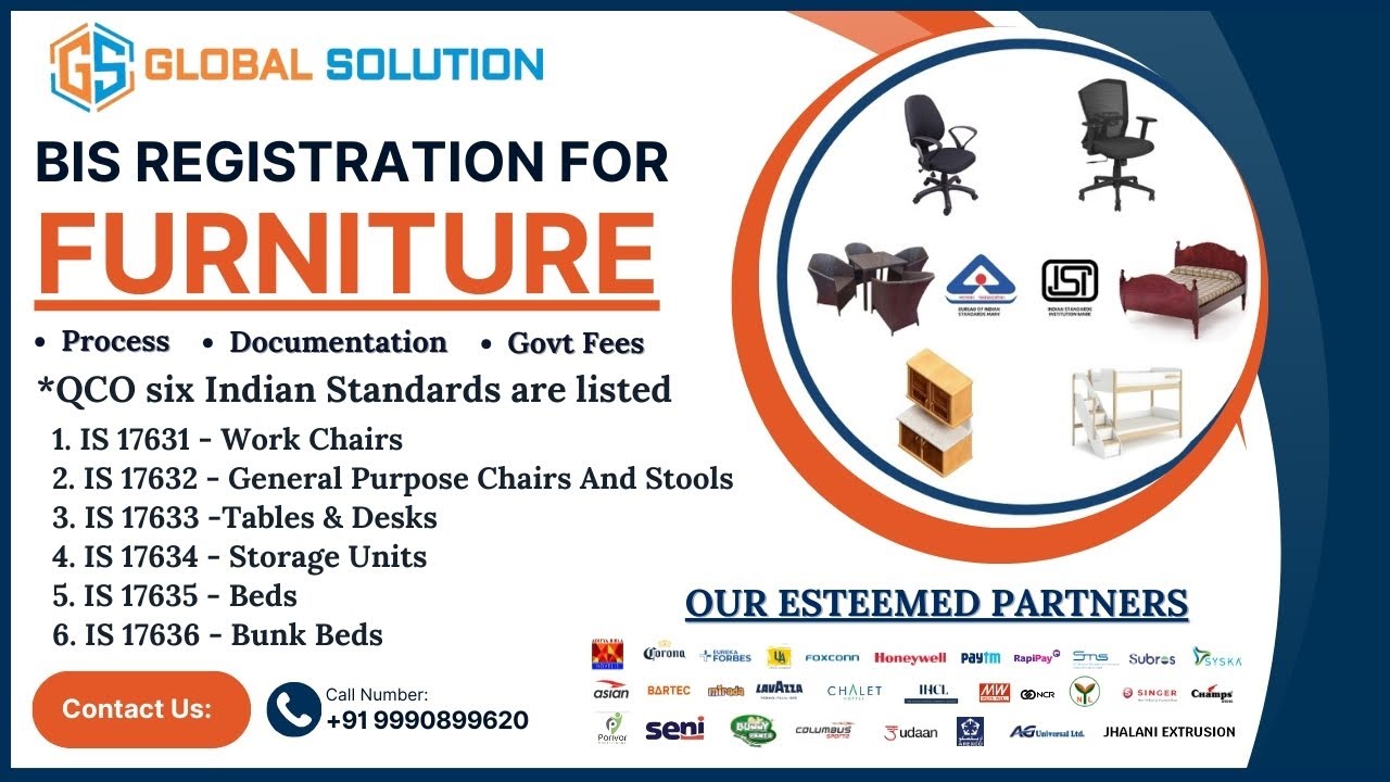 Get BIS Certification For Furniture | Furniture Manufacturer & Importer