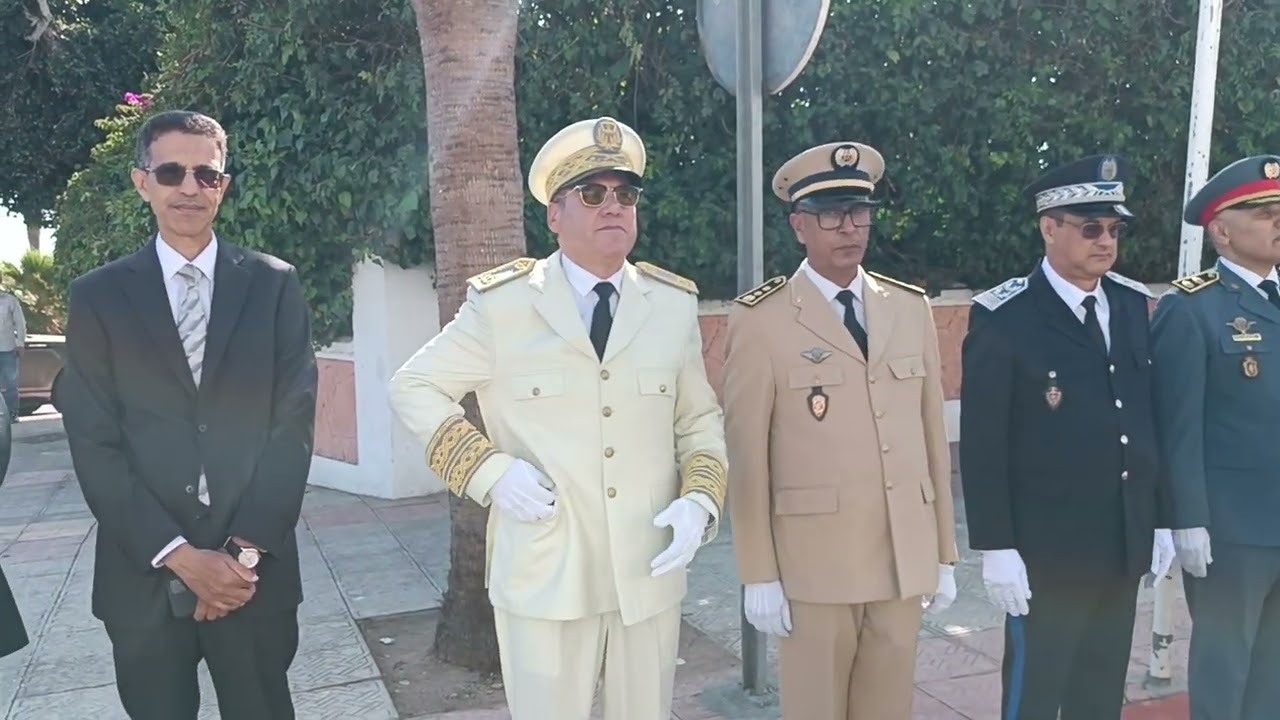 مراسيم تحية  العلم بمناسبة عيد العرش المجيد لسنة 2024 امام مقر العمالة