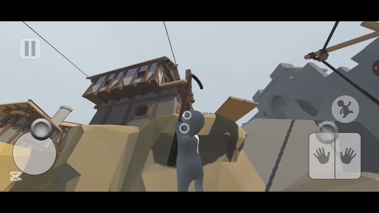 Прохожу human fall flat 3часть(не смог выдержать уровень)