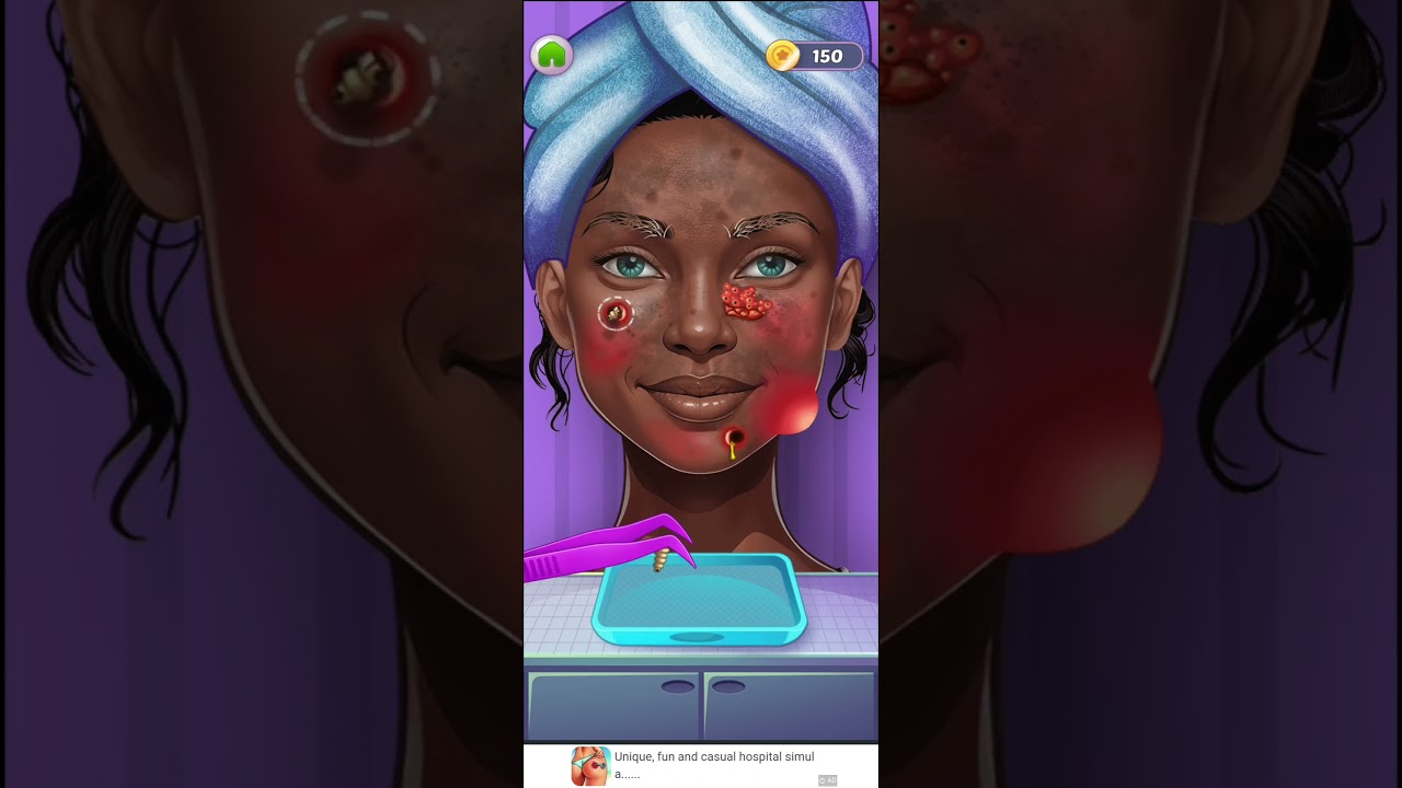 face cleaning 🤢🤮 makeup game | relaxing gameplay walkthrough| shorts