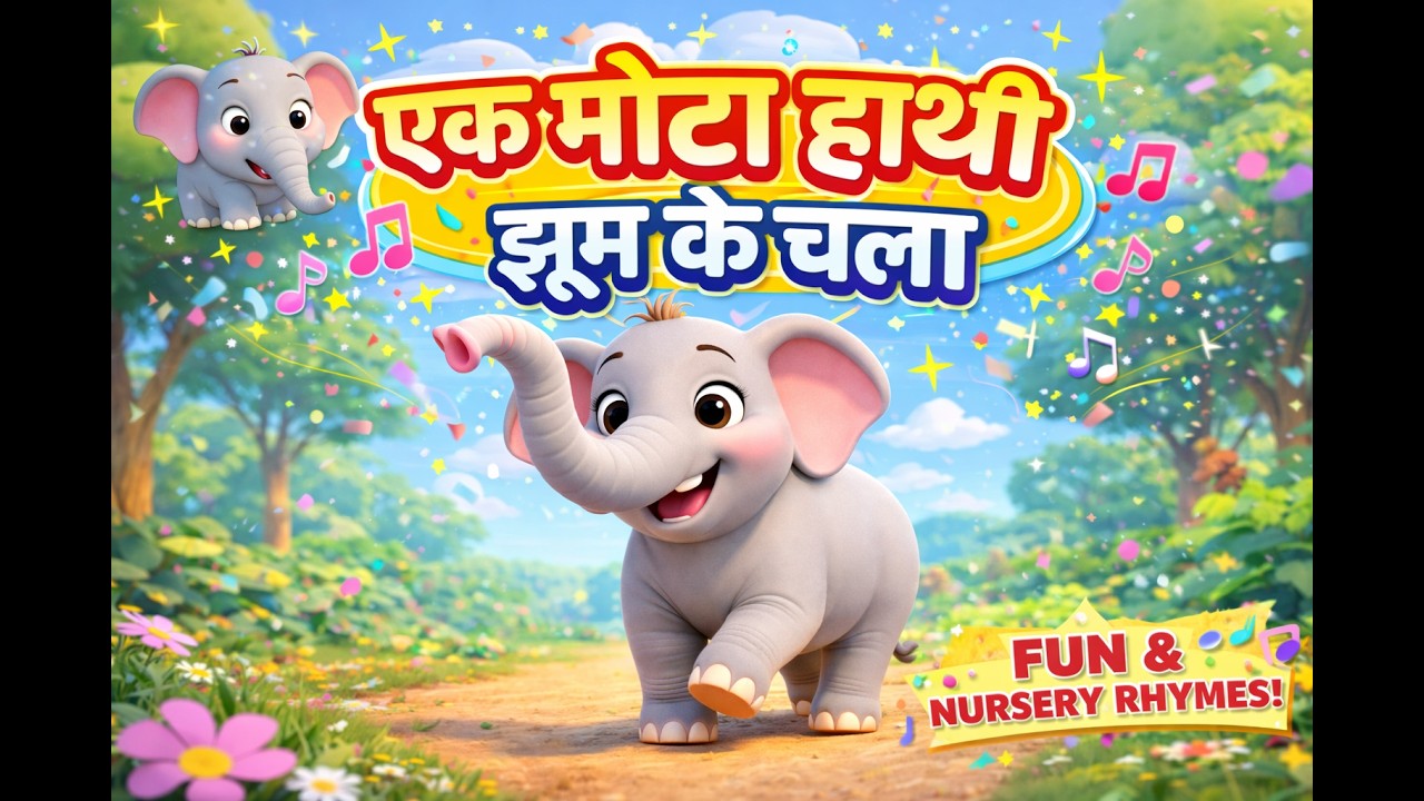 Ek Mota Hathi ghumne Chala | एक मोटा हाथी घूमने चला |Hindi Nursery Rhymes & kids Songs