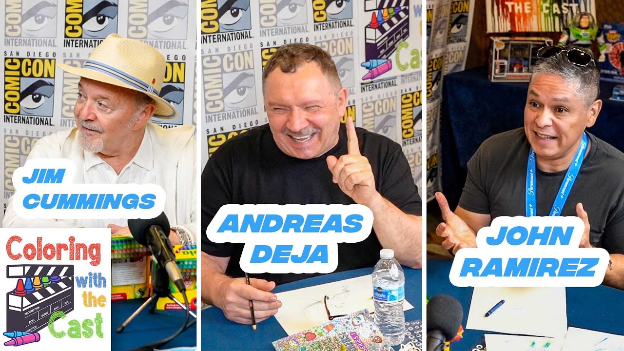Coloring with the Cast - S7E20 Cartoon greats Andreas Deja, Voice Actor Jim Cummings & John Ramirez