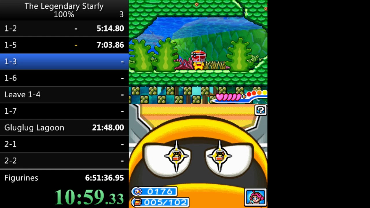 The Legendary Starfy 100% speedrun in 6:39:17.06