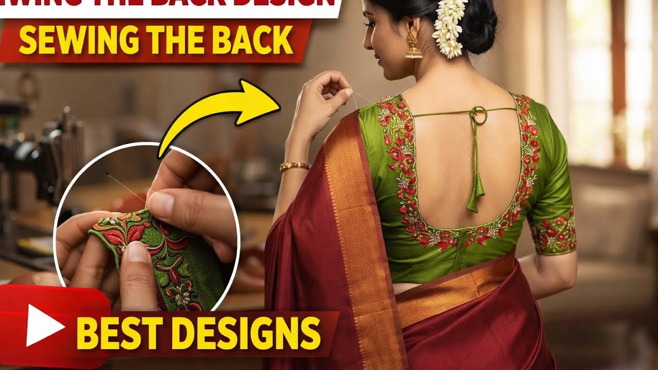 Sewing of Back design and hands, complete tutorial | soul of fabric 