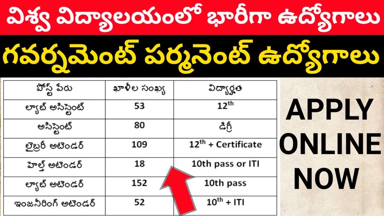 Job vacancy 2021 || Latest government job updates In Telugu || Daily government job updates Telugu