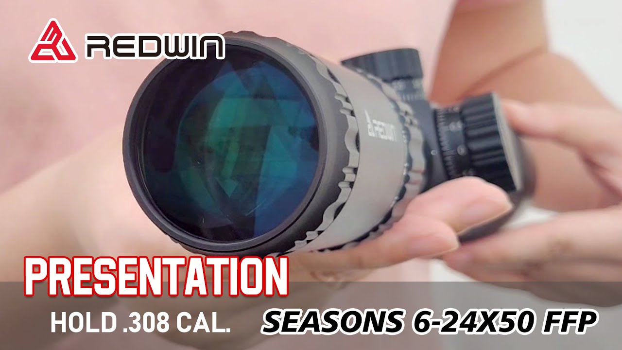 PRESENTATION Red Win Seasons HD 6-24x50 FFP Gen II Hunting Scope 1/10Mil Turret Zero Lock Fit .338.